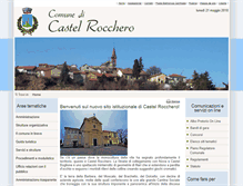 Tablet Screenshot of comune.castelrocchero.at.it